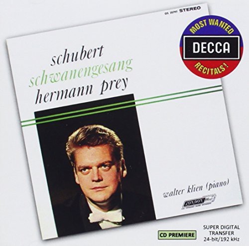 Prey Hermann/Klein Walter - Schwanengesang in der Gruppe CD / Klassiskt bei Bengans Skivbutik AB (1102908)