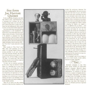 Harriott Joe Quintet - Free Form (Lp+Cd) in der Gruppe VINYL bei Bengans Skivbutik AB (1108029)