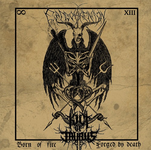 Kult Of Taurus / Erevos Aenaon - Born Of Fire, Forged By Death in der Gruppe CD / Hårdrock/ Heavy metal bei Bengans Skivbutik AB (1131279)