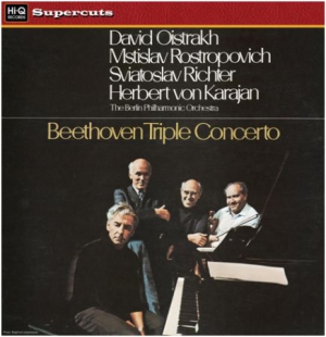 Beethoven/Triple Concerto - Oistrakh/Rostropovich/Karajan in der Gruppe VINYL / Pop bei Bengans Skivbutik AB (1310207)