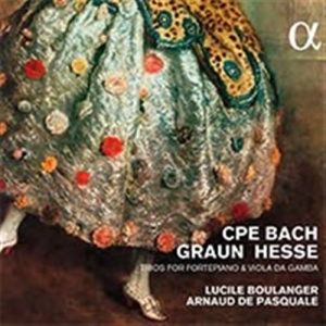 Bach C P E / Graun / Hesse - Trios For Fortepiano & Viola Da Gam in der Gruppe Externt_Lager / Naxoslager bei Bengans Skivbutik AB (1551602)