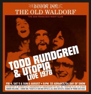 Rundgren Todd & Utopia - Live At Old Waldorf Aug.1978 in der Gruppe CD / Rock bei Bengans Skivbutik AB (1702263)