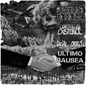 Social Crisis/ Ultim Rausea/ Mata T - War Is Business - 4 Way Split in der Gruppe VINYL bei Bengans Skivbutik AB (1968462)