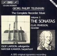 Telemann Georg Philipp - Complete Recorder Music Vol3 in der Gruppe CD bei Bengans Skivbutik AB (2007396)