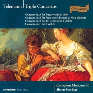 Telemann - Triple Concerti in der Gruppe Externt_Lager / Naxoslager bei Bengans Skivbutik AB (2013994)