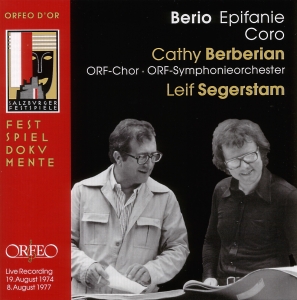 Berio Luciano - Epifanie / Coro in der Gruppe CD bei Bengans Skivbutik AB (2042711)