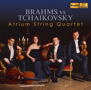 Atrium String Quartet - Brahms Vs. Tchaikovsky in der Gruppe CD bei Bengans Skivbutik AB (2109783)