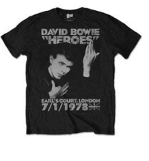 David Bowie - Heroes Court Mens Black TS in der Gruppe Minishops / David Bowie / David Bowie Merch bei Bengans Skivbutik AB (2626141r)