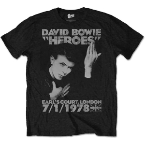 David Bowie - Heroes Earls Court Uni Bl    S in der Gruppe Minishops / David Bowie / David Bowie Merch bei Bengans Skivbutik AB (2626144r)