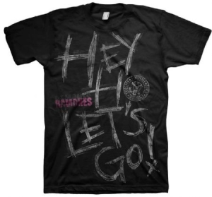Ramones - Hey, Ho! Black Mens T Shirt in der Gruppe MERCH bei Bengans Skivbutik AB (2628342)