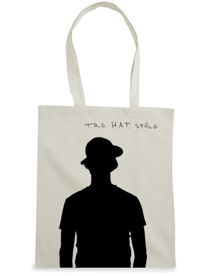 Timo Räisänen - Tro, Hat, Stöld Tygpåse (Fairtrade / Organic Textile) 2sidigt tryck in der Gruppe Minishops / Timo Räisänen bei Bengans Skivbutik AB (2647574)
