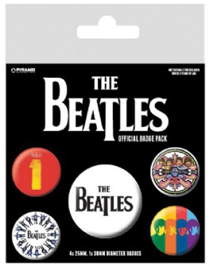 The Beatles - The Beatles (Black) Badge Pack Pin in der Gruppe Minishops / Beatles bei Bengans Skivbutik AB (2988064)