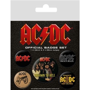 AC/DC - AC/DC Badge Pack Pin (Logo) in der Gruppe Minishops / AC/DC bei Bengans Skivbutik AB (2988081)