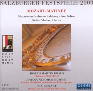 Mozart/Kraus/Hummel - Sf Matineen Bolton in der Gruppe CD bei Bengans Skivbutik AB (3187362)