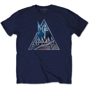 Def Leppard - Triangle Logo Uni Navy     (L) in der Gruppe BW-T-shirts bei Bengans Skivbutik AB (3351388)