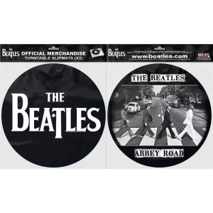 The Beatles - Drop T Logo & Abbey Road Slipmat Pair in der Gruppe Minishops / Beatles bei Bengans Skivbutik AB (3407076)