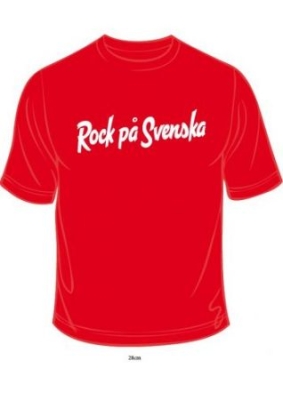 Strängen - T/S Rock På Svenska - Röd/Vit text in der Gruppe Minishops / Strängen bei Bengans Skivbutik AB (3437945)