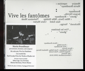 Brandlmayr Martin - Vive Les Fantomes in der Gruppe CD bei Bengans Skivbutik AB (3565380)