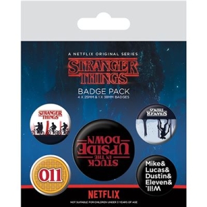 Stranger Things - Stranger Things (Upside Down) Badge Pack in der Gruppe Minishops / Stranger things bei Bengans Skivbutik AB (3587740)
