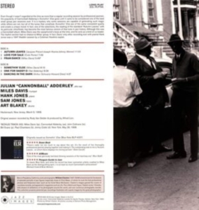 Cannonball & Miles Davis Adderley - Somethin' Else in der Gruppe VINYL bei Bengans Skivbutik AB (3624568)