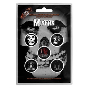 Misfits - MISFITS BUTTON BADGE PACK: SKULL in der Gruppe Minishops / Misfits bei Bengans Skivbutik AB (3640997)