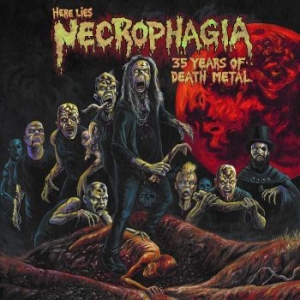Necrophagia - Here Lies Necrophagia 35 Years Of D in der Gruppe CD bei Bengans Skivbutik AB (3680317)