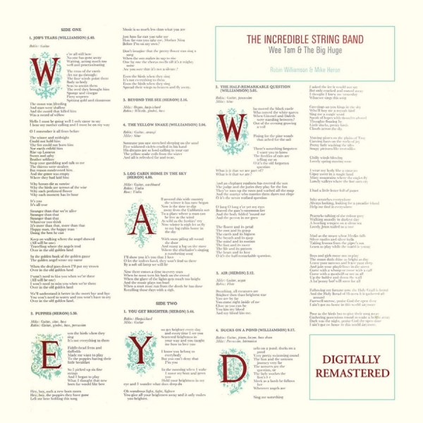 Incredible String Band - Wee Tam & The Big Huge in der Gruppe CD / Bestseller bei Bengans Skivbutik AB (3718784)