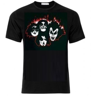 Kiss - Kiss T-Shirt Faces Flames in der Gruppe Merchandise bei Bengans Skivbutik AB (3755924)