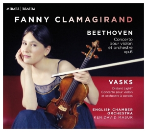 Fanny Clamagirand - Beethoven/Vasks: Concerto For Violin & Orch./Distant Li in der Gruppe CD / Klassiskt,Övrigt bei Bengans Skivbutik AB (3760919)