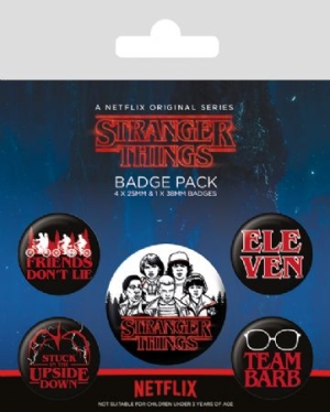 Stranger Things - Badge Pack in der Gruppe CDON - Exporterade Artiklar_Manuellt / Merch_CDON_exporterade bei Bengans Skivbutik AB (3778766)