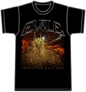 Evile - T/S Infected Nations Black (S) in der Gruppe Merchandise bei Bengans Skivbutik AB (3811466)