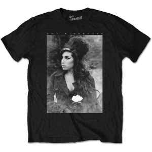 Amy Winehouse - Flower Portrait Uni Bl    in der Gruppe MERCH / T-Shirt / Rockoff_Nya April24 bei Bengans Skivbutik AB (3822845r)