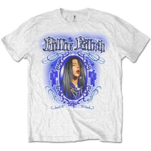 Billie Eilish - Airbrush Photo Uni Wht    in der Gruppe MERCH / T-Shirt / Rockoff_Nya April24 bei Bengans Skivbutik AB (3865158r)