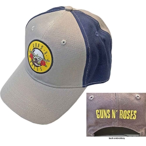 Guns N Roses - Circle Logo Grey/Navy Baseball C in der Gruppe MERCHANDISE / Merch / Hårdrock bei Bengans Skivbutik AB (3881289)