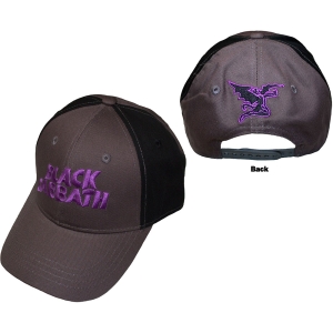 Black Sabbath - Wavy Logo Char/Bl Baseball C in der Gruppe MERCHANDISE / Merch / Hårdrock bei Bengans Skivbutik AB (3881292)