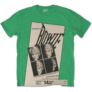 David Bowie - Concert '83 Uni Green    in der Gruppe MERCH / T-Shirt / Rockoff_Nya April24 bei Bengans Skivbutik AB (3881598r)