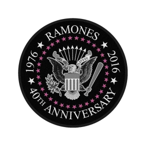 Ramones - 40Th Anniversary Retail Packaged Patch in der Gruppe MERCHANDISE / Merch / Punk bei Bengans Skivbutik AB (3882144)