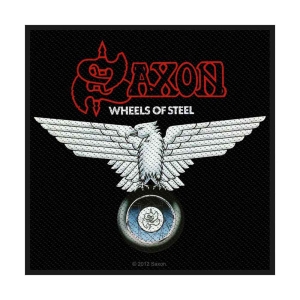 Saxon - Wheels Of Steel Standard Patch in der Gruppe MERCHANDISE / Merch / Hårdrock bei Bengans Skivbutik AB (3882195)