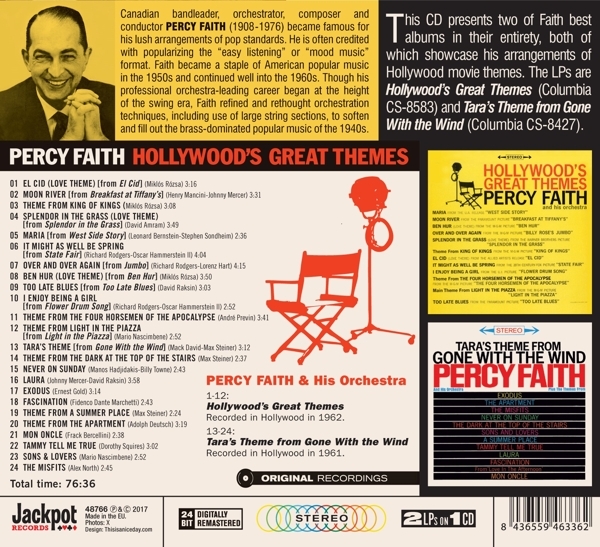 Percy & His Orchestra Faith - Hollywood Great Themes/ Tara's Theme From.. in der Gruppe CD / Bestseller bei Bengans Skivbutik AB (3922592)