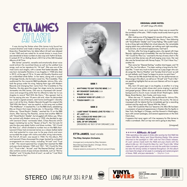 Etta James - At Last! in der Gruppe VINYL / Bestseller bei Bengans Skivbutik AB (3925208)