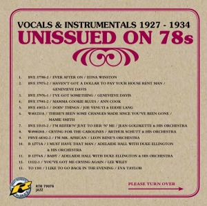 Various - Unissued 78S - Vocals & Instrumentals in der Gruppe CD / Jazz bei Bengans Skivbutik AB (3929862)