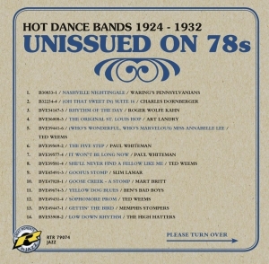 Various - Unissued On 78S Hot Dance Bands 1924-1932 in der Gruppe CD / Jazz bei Bengans Skivbutik AB (3930943)