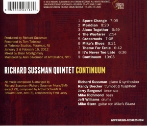 Richard -Quintet- Sussman - Continuum in der Gruppe CD bei Bengans Skivbutik AB (3931352)
