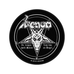 Venom - In League With Satan Standard Patch in der Gruppe MERCHANDISE / Accessoarer / Hårdrock bei Bengans Skivbutik AB (3943293)