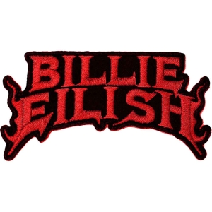 Billie Eilish - Flame Red Woven Patch in der Gruppe MERCHANDISE / Merch / Pop-Rock bei Bengans Skivbutik AB (3943682)