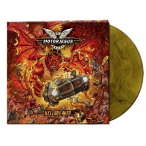Motorjesus - Hellbreaker (Orange/Black Marbled V in der Gruppe VINYL / Hårdrock/ Heavy metal bei Bengans Skivbutik AB (3989947)