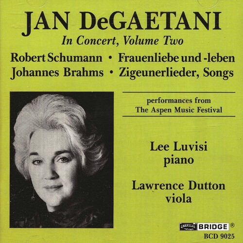 Schumann/Brahms - De Gaetani In Concert V.2 in der Gruppe CD / Klassiskt bei Bengans Skivbutik AB (4051515)