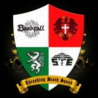 Darkfall / Mortal Strike - Thrashing Death Squad (Split) in der Gruppe CD bei Bengans Skivbutik AB (4052369)