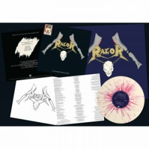 Razor - Custom Killing (Splatter Vinyl Lp) in der Gruppe VINYL / Hårdrock/ Heavy metal bei Bengans Skivbutik AB (4053507)