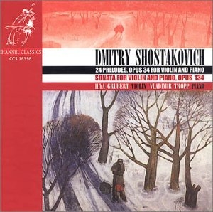 Shostakovich Dmitry - 24 Preludes For Violin And Piano in der Gruppe Externt_Lager / Naxoslager bei Bengans Skivbutik AB (4121180)